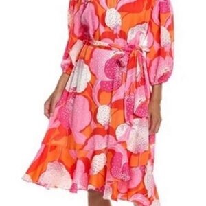 Trina Turk Pink and Orange Floral Dress